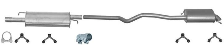 Complete uitlaat Einddemper + Middendemper Volkswagen T5 1.9, Auto-onderdelen, Uitlaatsystemen, Nieuw, Verzenden