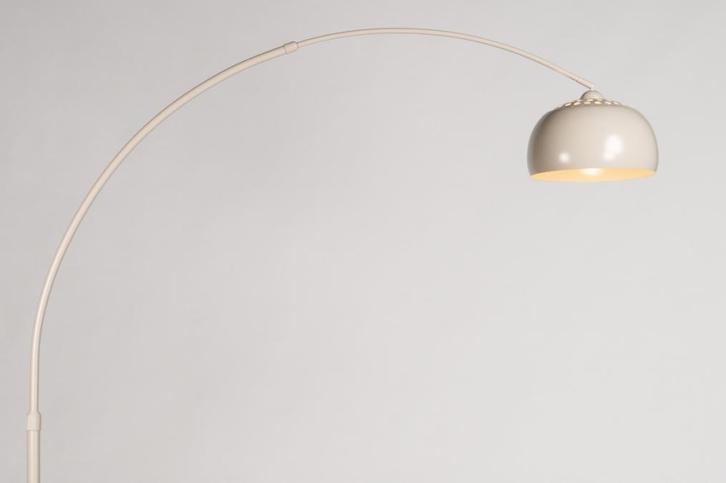 Rietveld Vloerlampen - Beige, Zand - Metaal, Marmer, Huis en Inrichting, Lampen | Vloerlampen, Verzenden