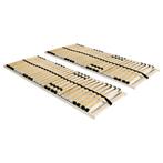 vidaXL Lattenbodems 2 st met 28 latten 7 zones 70x200 cm, Verzenden, Beige, Nieuw, 200 cm