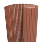 vidaXL Tuinafscheiding dubbelzijdig 90x300 cm PVC bruin, Verzenden, Nieuw, Kunststof, Minder dan 1 meter