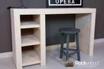 Rockwood® Bureau Steigerhout Luca  black wash, Ophalen of Verzenden, Nieuw, Overige typen