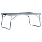vidaXL Campingtafel inklapbaar 60x40 cm aluminium grijs, Verzenden, Nieuw
