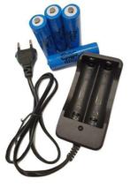 4X Quickstuff 18650 batterijen plus dubbele oplader, Nieuw, Ophalen of Verzenden, Oplaadbaar