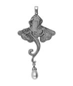 Zilveren Vrouwentorso met glasparel Art Nouveau Jugendsti..., Verzenden, Nieuw