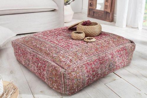 Oosters vloerkussen XL OLD MARRAKESCH 70cm rood bloemmotief, Huis en Inrichting, Stoffering | Tapijten en Kleden, Ophalen of Verzenden