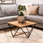 Salontafel Geometric - 60 cm - Licht massief eiken | Zwart