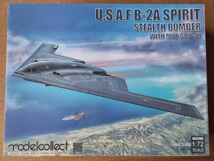 Modelcollect UA72206 U.S.A.F. B-2A Spirit Stealth Bomber, Hobby en Vrije tijd, Modelbouw | Vliegtuigen en Helikopters, Verzenden