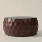 *WOONWINKEL* Ronde Salontafel Hout Met Patroon, Huis en Inrichting, Tafels | Salontafels, Verzenden, Nieuw
