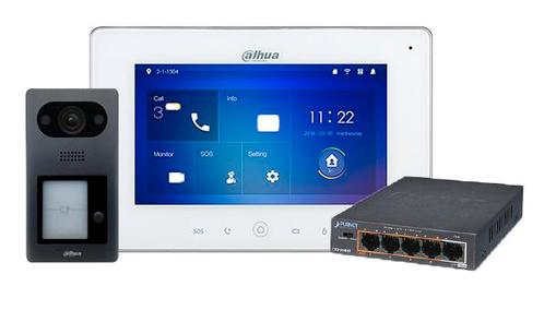 Dahua IP Video intercom KIT op basis van PoE, met 2, Audio, Tv en Foto, Videobewaking, Ophalen of Verzenden