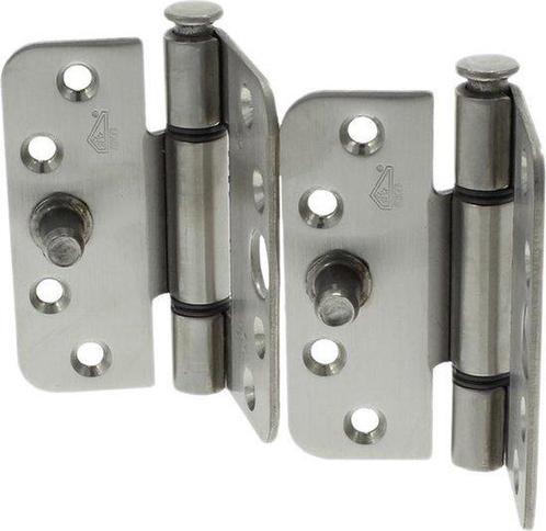 BSW glijlagerscharnier - RVS - 89 x 89 mm - Ronde hoek -, Doe-het-zelf en Verbouw, Hang- en Sluitwerk, Verzenden