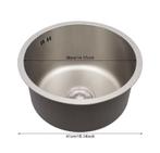 Ronde RVS Onderbouw Spoelbak 41 cm met Afvoer, Verzenden, Nieuw