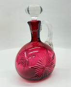 Antieke VSL karaf in rood geslepen kristal - Karaf - Kristal, Antiek en Kunst, Antiek | Glas en Kristal