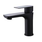 Zwarte wastafelkraan | Modern design | Mengkraan 15 cm hoog, Verzenden, Nieuw, Rvs, Kraan