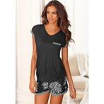 Lascana Shortama in zwart/wit-design (2-delig, 1 stuk), Kleding | Dames, Verzenden
