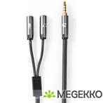 Stereo-Audiokabel | 3,5 mm Male - 2x 3,5 mm Female | Gun, Verzenden, Nieuw