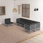 vidaXL 6-delige Loungeset met kussens massief grenenhout, Verzenden, Nieuw, Loungeset