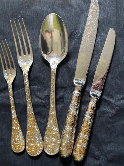 Christofle - Bestekset (40) - Verzilverd - Tuinen van Eden, Antiek en Kunst, Antiek | Meubels | Tafels