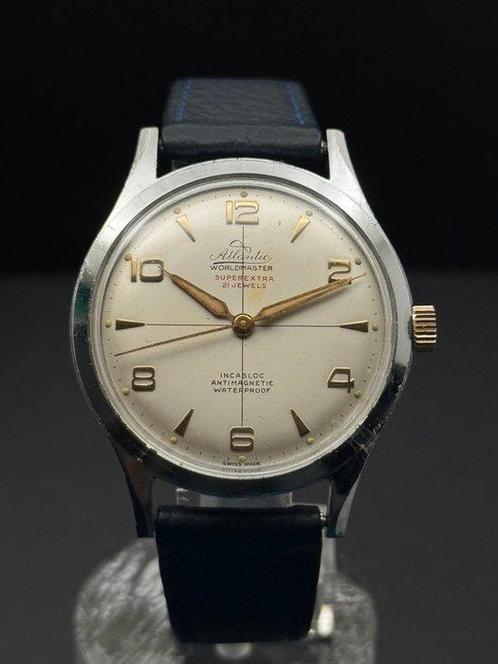 Atlantic - *Vintage Worldmaster Jumbo Case* - Zonder, Sieraden, Tassen en Uiterlijk, Horloges | Heren