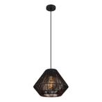Hanglamp HOUDINI 35.0 cm 1-lichts Zwart, Huis en Inrichting, Lampen | Hanglampen, Ophalen of Verzenden, Nieuw, Metaal, Minder dan 50 cm