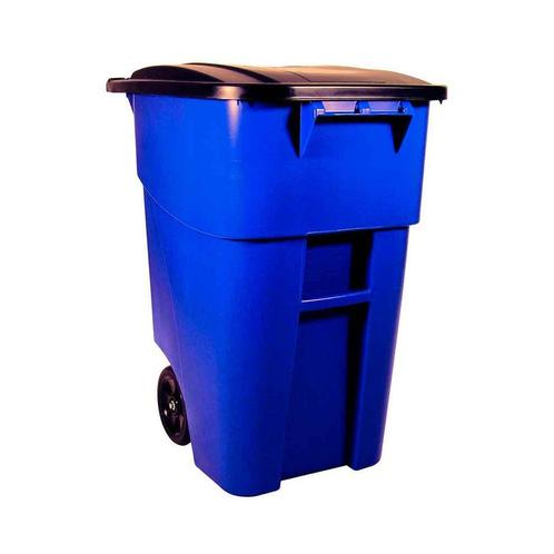 Rubbermaid BRUTE-rolcontainer met deksel 189,3 ltr - blauw, Huis en Inrichting, Woonaccessoires | Prullenbakken, Nieuw, Verzenden