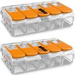 WAGO - Lasklem Set 2 Stuks - 5 Polig met Klemmetjes - Oranje, Doe-het-zelf en Verbouw, Ophalen of Verzenden, Nieuw