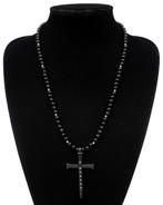 Obsidin - Halsketting - Kruis Memento Mori - Spirituele