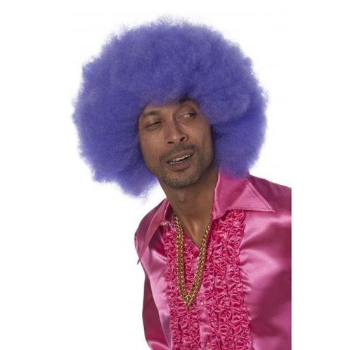 Paarse afro pruik voor volwassenen - Afropruiken, Hobby en Vrije tijd, Feestartikelen, Ophalen of Verzenden