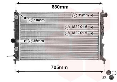 RADIATOR VOOR OPEL VECTRA B 1995-1998 1300159, Auto-onderdelen, Airco en Verwarming, Nieuw, Ophalen of Verzenden