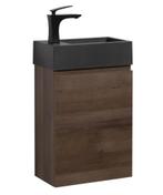 Toiletmeubel Angela 40 x 22 cm Bruin Eiken Fonteinmeubel, Verzenden, Nieuw, Wastafel