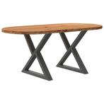 vidaXL Eettafel 180x90x74 cm ovaal massief eikenhout, Huis en Inrichting, Tafels | Eettafels, Verzenden, Nieuw