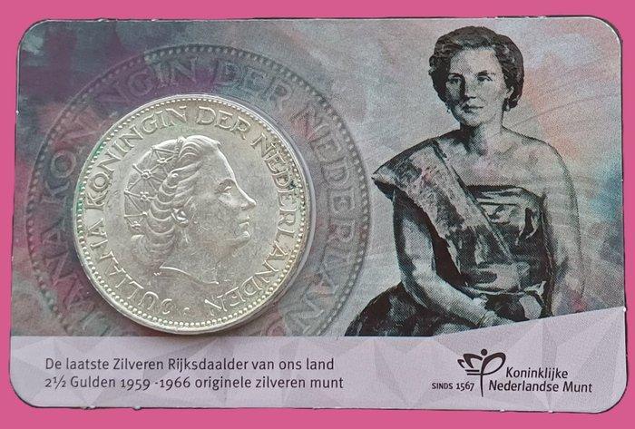 Nederland Juliana. 2 1/2 Gulden 1961 coincard, de laatste, Postzegels en Munten, Munten | Nederland