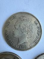 Spanje. Alfonso XIII (regencia). 5 Pesetas 1892-1898 (Zonder