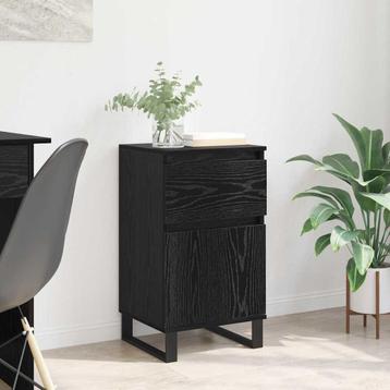 vidaXL Dressoir met lade Zwart eiken 35 x 40 x 70 cm Bewerkt beschikbaar voor biedingen