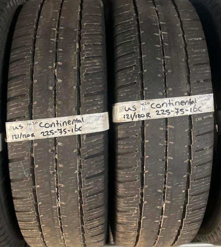 2x225-75-16C Continental All-Season 2x4.5m €35 Per Band, Auto-onderdelen, Banden en Velgen, 16 inch, All Season, 225 mm, Bestelwagen