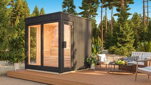 Uitgelicht: Azalp Royal Class Buitensauna Ihana, Sport en Fitness, Sauna, Complete sauna, Nieuw, Verzenden