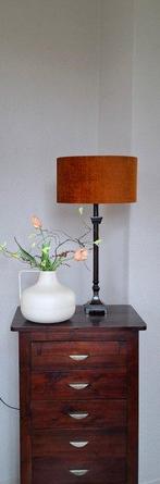 Light Makers - Tafellamp - Metaal mahonielook XXL - Oranje