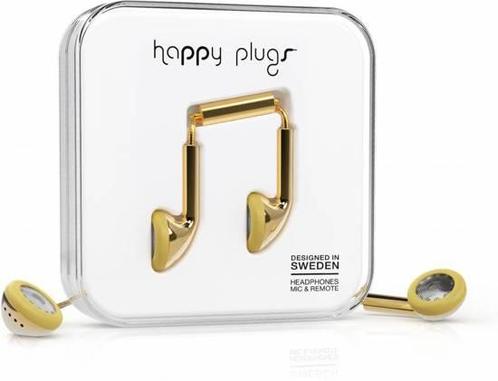 Happy Plugs Earbud - In-ear oordopjes - Goud, Audio, Tv en Foto, Koptelefoons, Verzenden