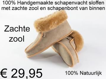 Schapenvacht WOLLEN Pantoffels Warme Sloffen € 29,95 NIEUW