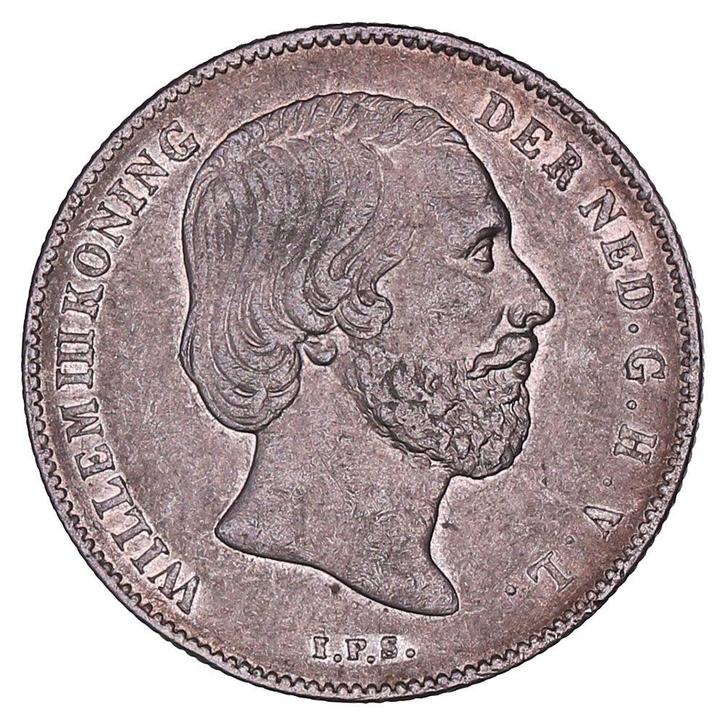½ Gulden 1857-1868 Willem III ZFr+, Postzegels en Munten, Munten | Nederland, Verzenden