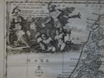Gravure zeldzaam kaart 7 Verenigde Nederlanden Sanson 1705, Antiek en Kunst, Kunst | Etsen en Gravures, Verzenden
