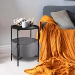 Bijzettafel - Livion Eus - Rond - 45cm - Zwart - Metaal, Huis en Inrichting, Ophalen of Verzenden, Nieuw, Metaal