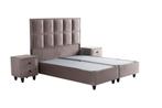 Opberg Boxspring Armoni – Taupe Velvet (Zonder Matras) -, Huis en Inrichting, Slaapkamer | Boxsprings, Verzenden, Nieuw