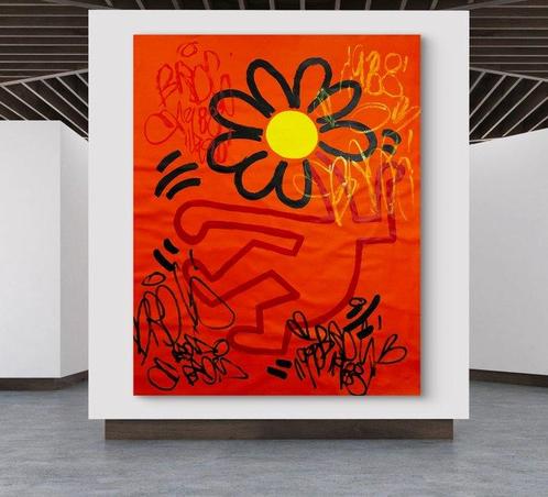Freda People (1988-1990) - Mega Rare Haring XXL, Antiek en Kunst, Kunst | Schilderijen | Modern
