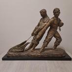 carli& freres - G.Carli(1873-1927) - sculptuur, 2 vissers -, Antiek en Kunst
