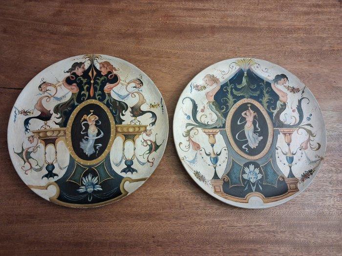 SCI - Laveno - Bord (2) - Aardewerk - Diam 36,5 cm, Antiek en Kunst, Antiek | Glas en Kristal