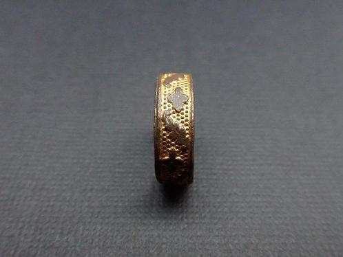 Middeleeuws Brons Ring - Verguld Fleur-de-Lis en Foliaat, Sieraden, Tassen en Uiterlijk, Antieke sieraden
