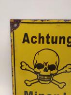 World War II - WW2 Achtung Minen! - Emaille plaat - emaille