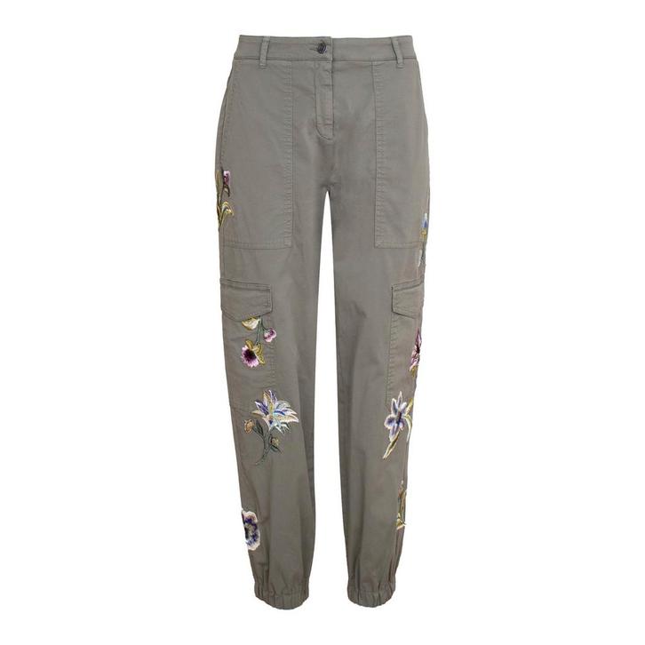 Cambio • geborduurde pantalon Karo cargo • 38, Kleding | Dames, Broeken en Pantalons, Groen, Nieuw, Maat 38/40 (M), Verzenden