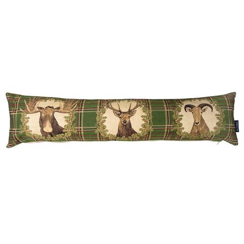 gobelin tochtkussen groen geruit hert 20x90cm, Huis en Inrichting, Woonaccessoires | Overige, Verzenden