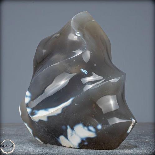 Zeldzame natuurlijke agaat Orca Vlam- 1604.38 g, Verzamelen, Mineralen en Fossielen